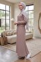 Flap Pocket Buttoned Two-Piece Set 1696 - Stone - 5