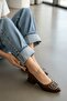 Scenic Brown Buckle (4cm) Pointed Toe Heeled Shoes - 4