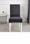 Velvet Lycra Chair Cover Chair Cover 1 Piece (Anthracite-Dark Gray) - 2