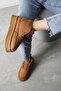 Women's Tan Mebe Fur Lined Lace-Up High Sole Suede Boots 4.5 cm Byndmb02 - 2