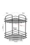 Two-Tier Bathroom Shower Corner Shelf Shampoo Holder White Bk032 - 3