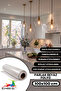 Glossy White Adhesive Kitchen Cabinet and Furniture Covering Foil 100 cm X 1 Meter - 3