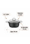 Black Line Granite Deep Pot 24 cm - 3
