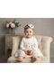 White Lace Baby Girl Dress with Floral Detail - 2
