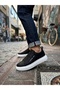 Ba0307 Thick High Sole Double Tape Black White Men's Shoes - 2