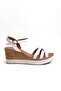 7 cm Wedge Heel Cross Thin Strap Casual Women's Sandals - 3