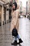 Mandes Tunnel Belted Coat 592 - Stone - 6
