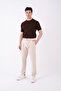 Men's Stone Color Cotton Linen Trousers