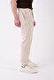 Men's Stone Color Cotton Linen Trousers - 5