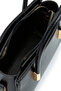Gold Detail Fixed Strap Women's Crossbody Bag Siena Plain Black - 5