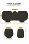 Anti-Sweat Car Seat Cushion Set with Pockets, Easy to Install, Universal Protective Cover, Fabric Blue - 7