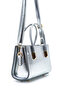 Gold Detail Fixed Strap Women's Crossbody Bag Siena Silver - 3