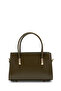 Gold Detail Fixed Strap Women's Crossbody Bag Siena Khaki