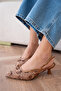 Shayla Embroidered Detailed Copper Women's Heeled Shoes - 3