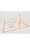Glass Coffee Presentation Tray Mirror Bottom Groom Tray 32X23X4 cm