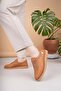 D25Ya 705 Tan Genuine Leather Lace-Up Women's Shoes - 2