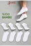 Bamboo Sneakers White Black Socks Stitch-Free Invisible Ankle Sports Socks Premium 4-Pack