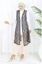 Lace Slim Fit Vest 8761-02 Brown