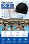 Black Lycra Swimming Cap for Sea and Pool, Flexible, Non-Tightening, Non-Hair Pulling, Quick Drying Fabric Sports Cap - 5