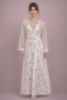 Satin Long Nightgown and Tulle Dressing Gown 2-Piece Set with Lace Detail 4879 - 4