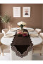 Dark Brown (Venge) Suede Fabric Runner 40X140 cm Table Length - Modern Design - 2