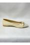 Ll2702 large size textile and leather material buckle detail beige flat shoe - 4