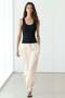 2 Pieces of Ribbed Fitted Viscose Blended Strappy T-Shirt - 2