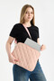 Laptop Bag Is MacBook Air Pro 13 Inch Quilted Leather Caprice Pink - 4