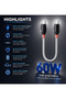 كابل شحن سريع USB Type-C إلى Type-C بقوة 60 واط |   شحن وسينكرونيز أقصى قدر من الطاقة |   كابل USB-C مضفر متين - 2