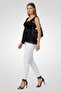 Women Square Neck Sleeveless Lace Details Top, Black - 4