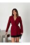 Tie-Detail Jacket - Burgundy - 6