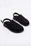 Lillow Suede Leather Gold Studded Adjustable Buckle Daily Comfortable Closed-Front Women's Sandals - 2