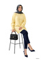 Yellow Crew Neck Oversized Knitwear Tunic - 6