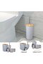Bamboo Bathroom Accessory Set,Wall Mounted Toothbrush Holder,Soap Dish,Lotion Bottle - 5