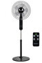Pedestal Fan with 5 Blades, 16-Inch, Remote Control, Adjustable Height, Silent Operation, 3-Sp