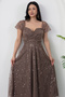 Strpalez Collar Beaded Midi Dress Ecr5826 - 2