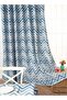 1-Piece Blackout Curtain,Corrugated Printed,Grey/Blue,139x239cm for Living Room - 3