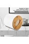 Napkin Box with Removable Bamboo Lid, Plastic Tissue Holder for Home Car Office, White - 6