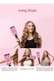 3 Barrel Hair Curling Iron Wand,25mm Hair Crimper,LCD Temp Display,Ceramic Tourmaline,Portable Hair Waver,Quick Heat,Adjustable 170°~220°,Pink - 6