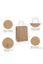 100-Piece Kraft Paper Bags 8x4.75x10.5 Inch, Brown Gift Shopping Bags - 4
