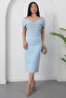 Strapless Neckline Stoned Atlas Dress Bal177 - 6