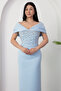Strapless Neckline Stoned Atlas Dress Bal177 - 3