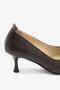Brown Genuine Leather Short Heeled Shoes Stiletto - 7