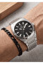 Men's Metal Cord Black Dial with Calendar 3 Atm Waterproof Wristwatch