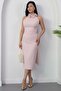 Halter Neckline Rose Beaded Dress Bal170
