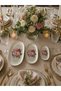 Vintage Floral Bouquet Decor 3-Piece Oval Plate Breakfast Serving Plate