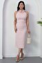 Halter Neckline Rose Beaded Dress Bal170 - 3