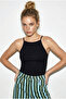 Women's Black Halter Neck Wrap Basic Blouse 60251253 - 4