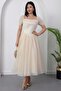 Heart Collar Tulle Dress with Gloplu Bal208 - 4