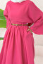 Flared Skirt Linen Set 31287 - Fuchsia - 4